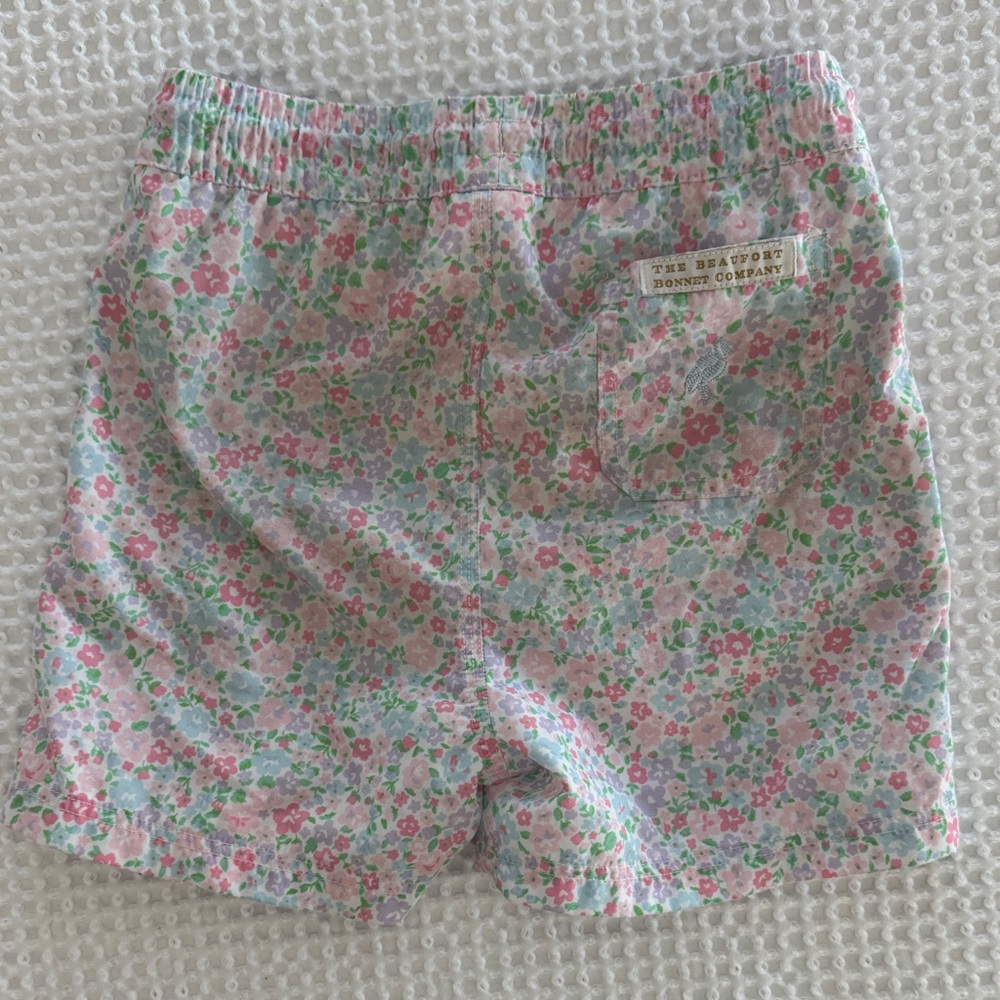The Beaufort Bonnet Co boys matching swim trunks